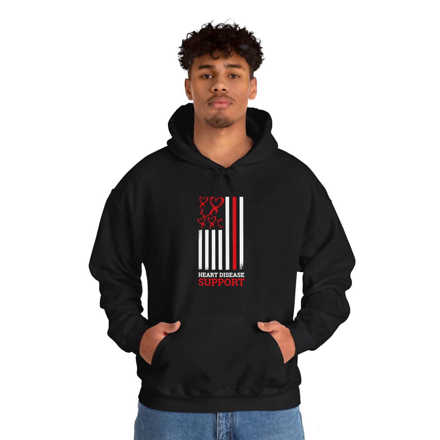 Heart Disease Support Hooded Sweatshirt