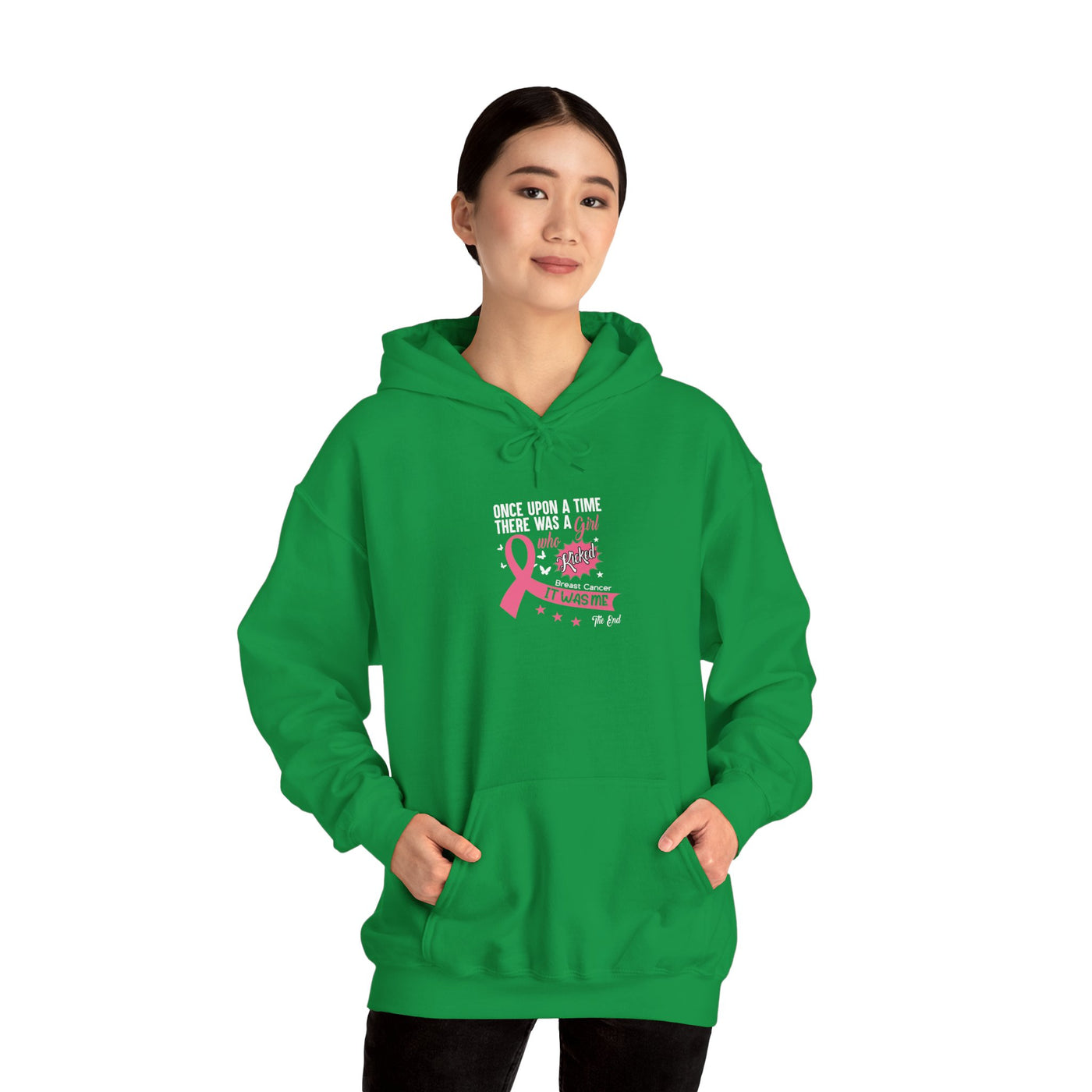 A Girl Who Kicked Breast Cancer Hooded Sweatshirt