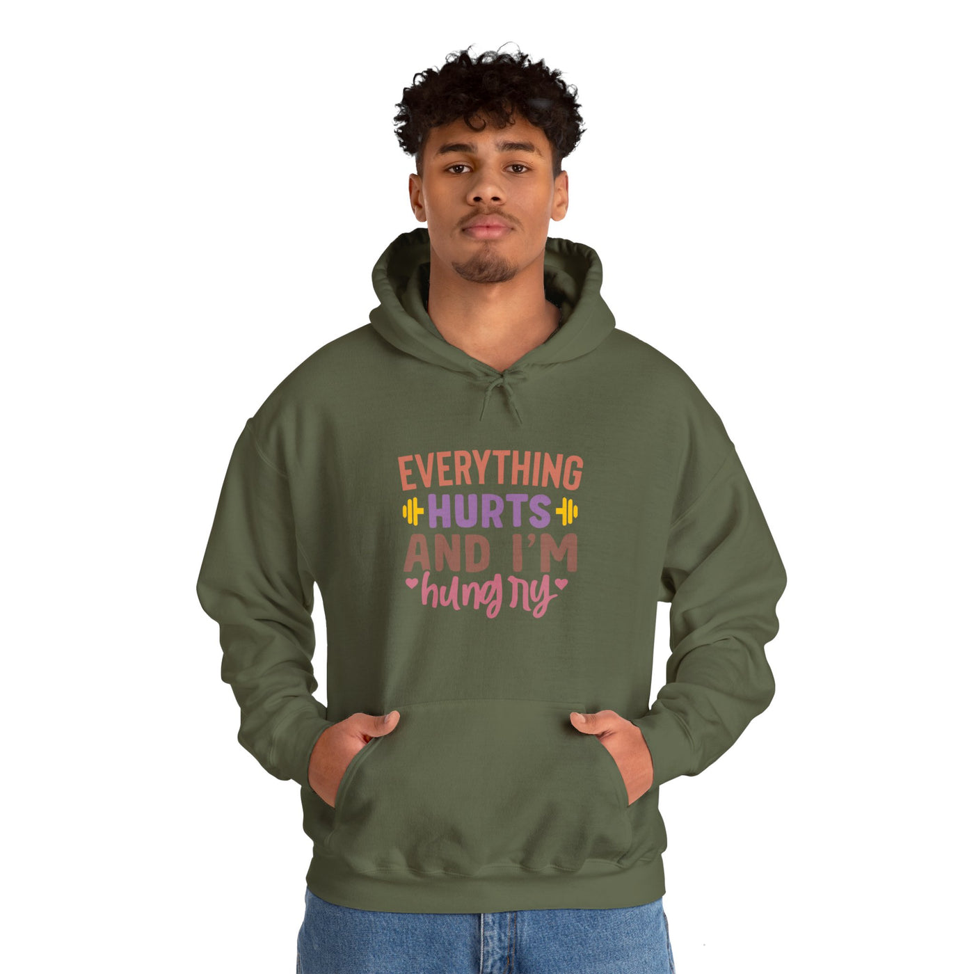 Everything hurts and Hooded Sweatshirt