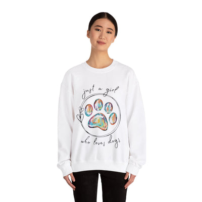 Just A Girl How Loves Dogs Crewneck Sweatshirt