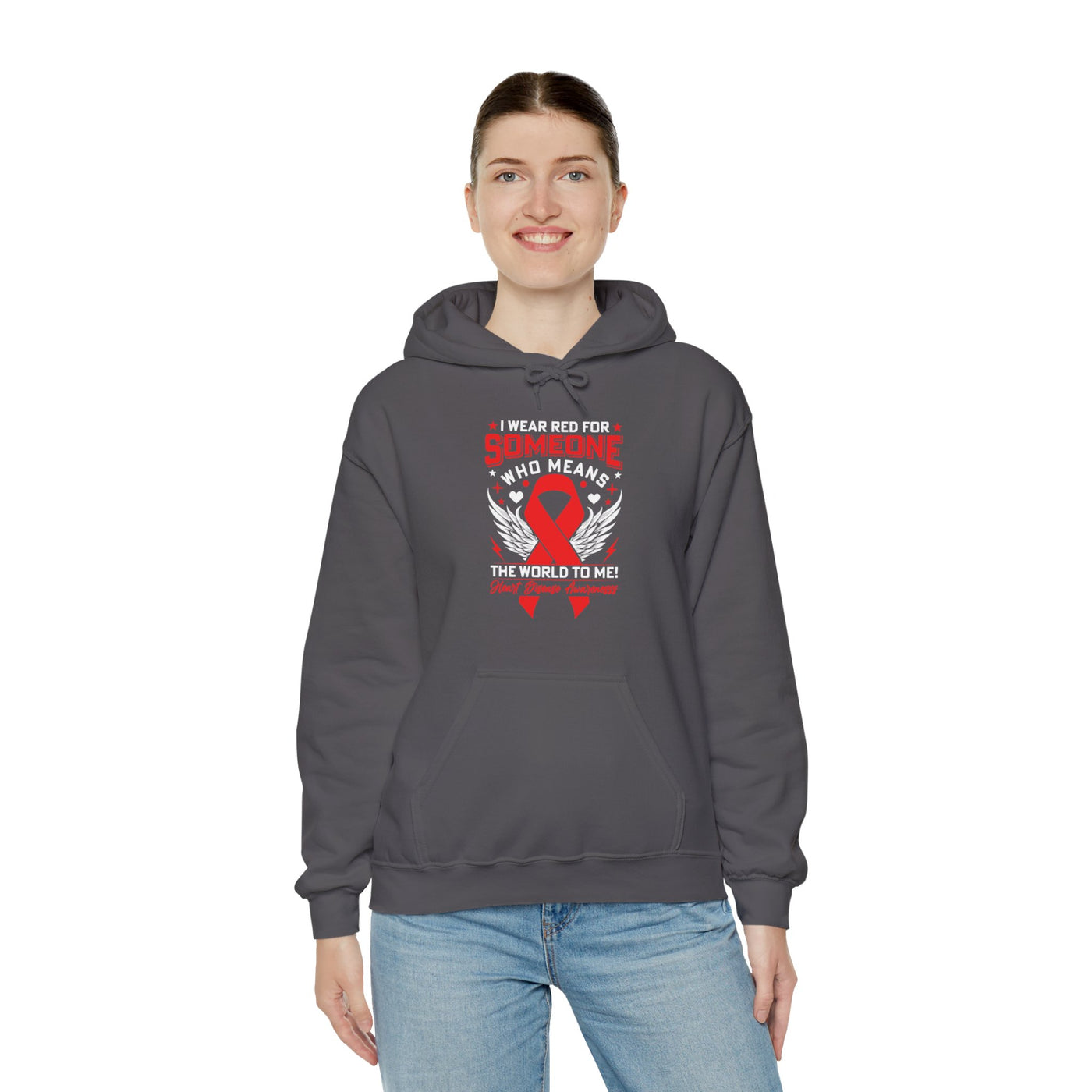 I wear red for someone Hooded Sweatshirt