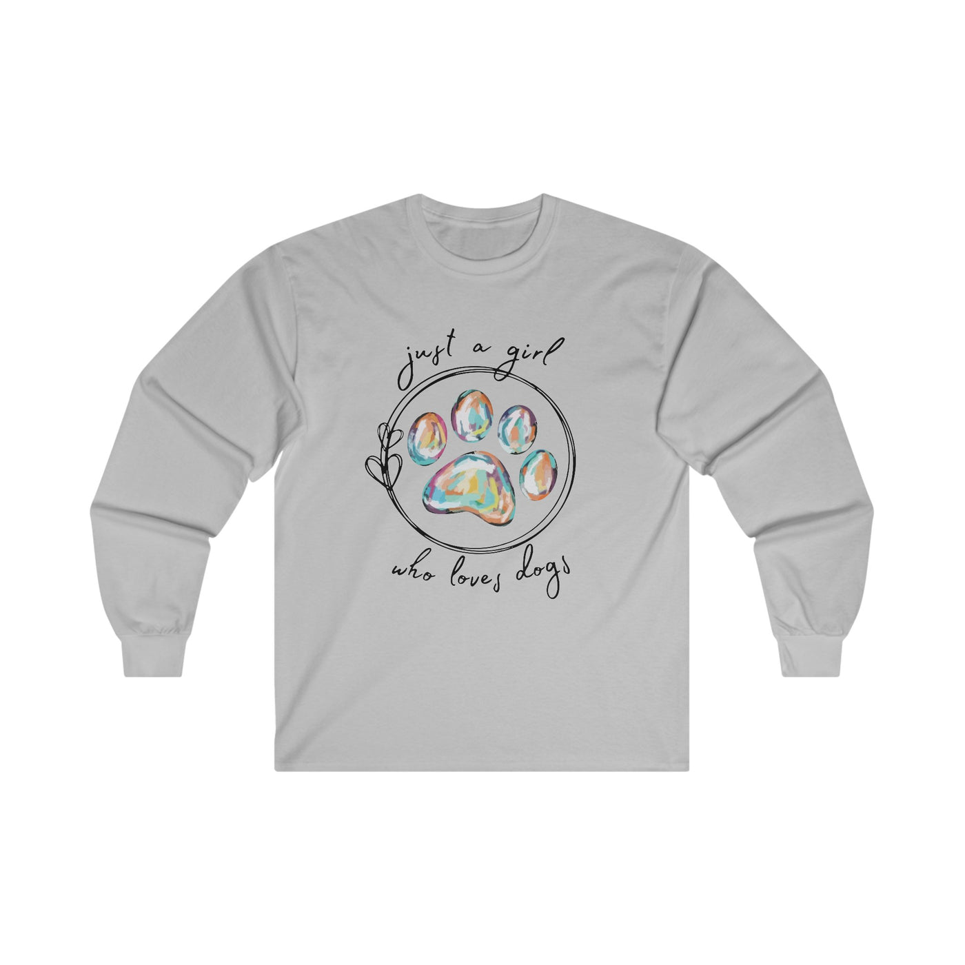 Just A Girl How Loves Dogs Long Sleeve Tee