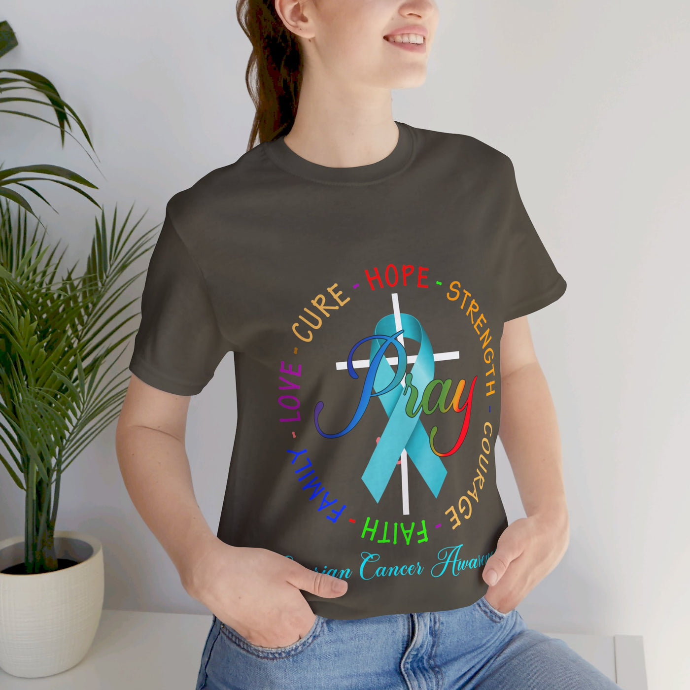 Ovarian Cancer Awareness Short Sleeve Tee