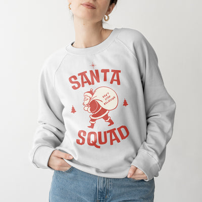 Santa Squad" Matching Holiday Sweatshirt