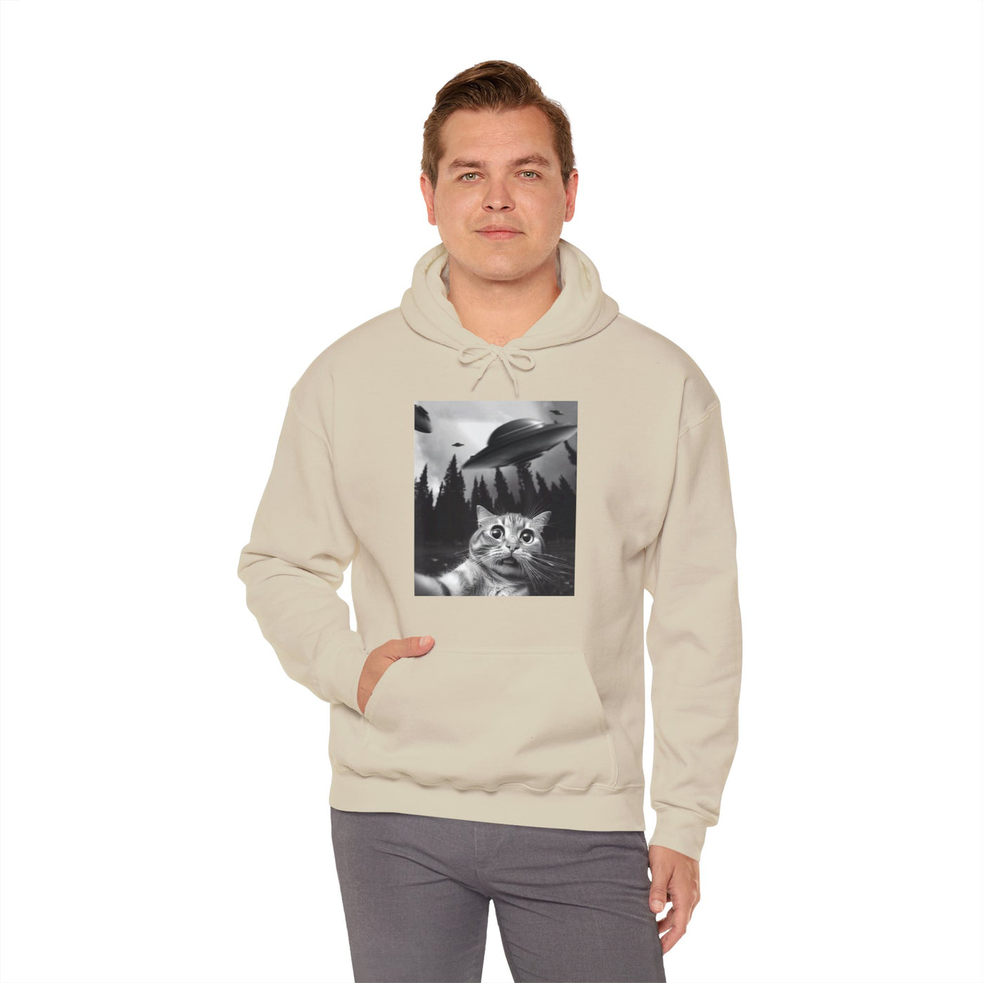 Cat Selfie Hooded Sweatshirt