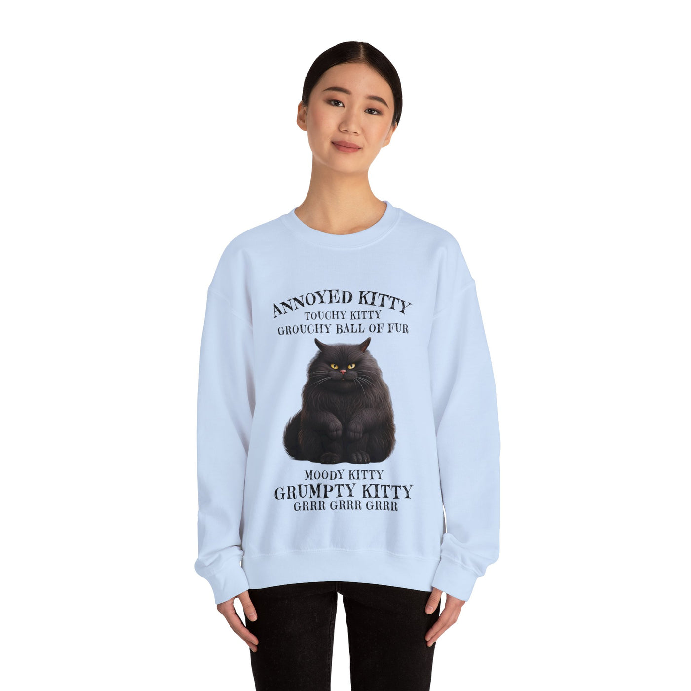 Annoyed Kitty Crewneck Sweatshirt