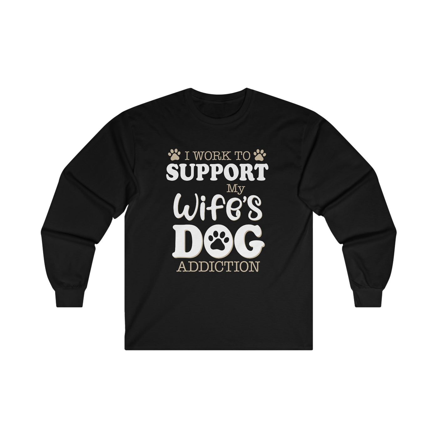 Support  My Wife Dog Long Sleeve Tee