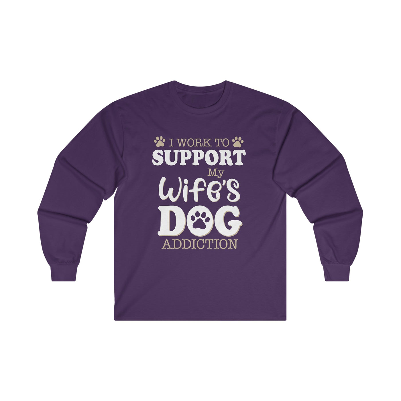 Support  My Wife Dog Long Sleeve Tee