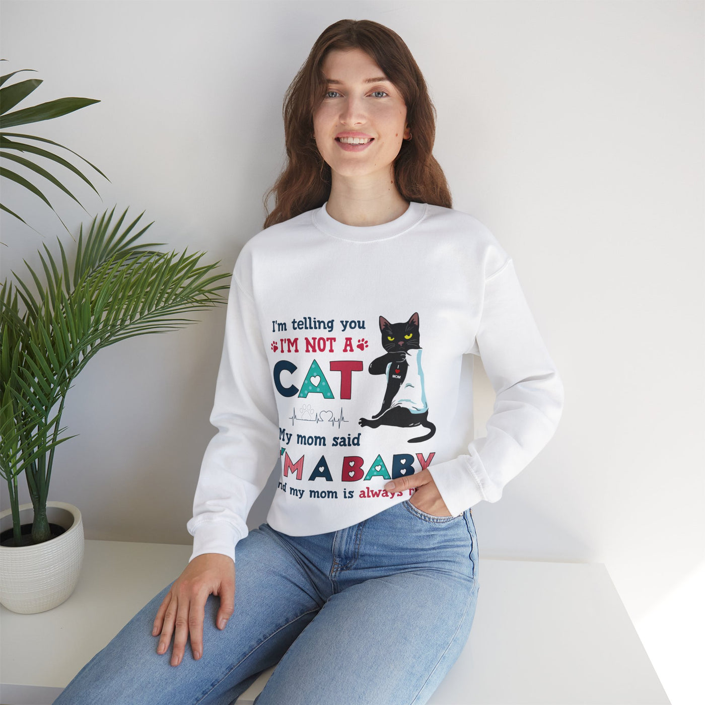 Cat Baby Crewneck Sweatshirt