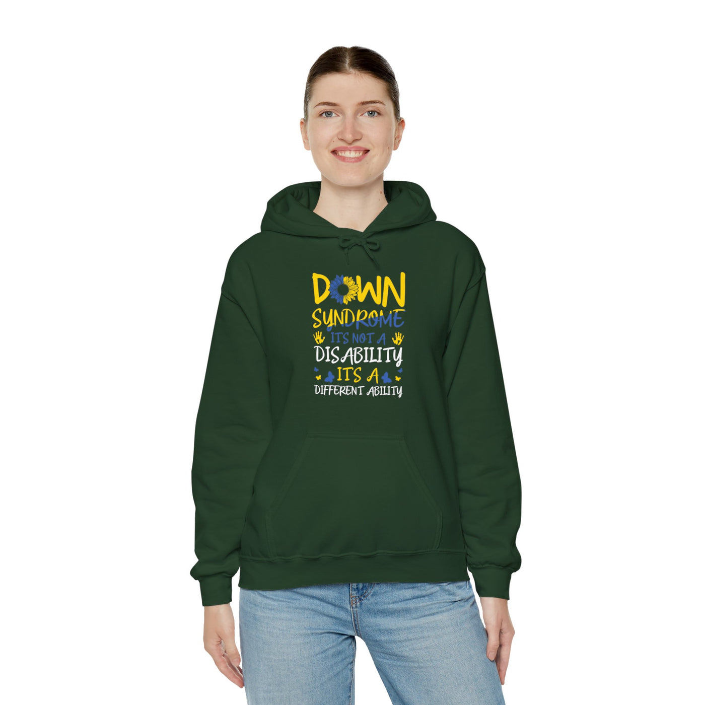 DOWN SUNDROME Hooded Sweatshirt