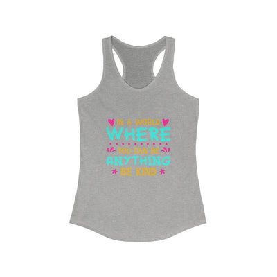 IN A WORLD Racerback Tank