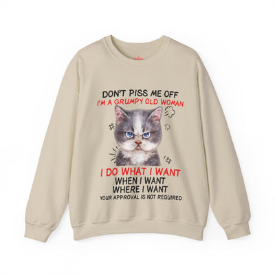 Angry Cat Crewneck Sweatshirt