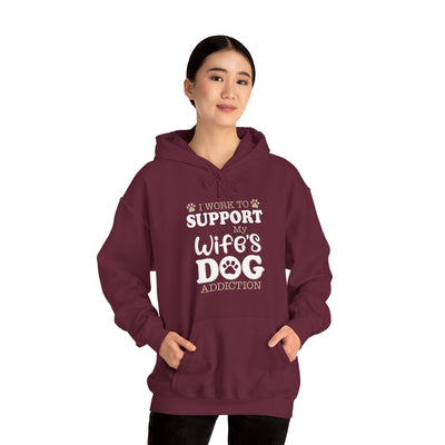 Support  My Wife Dog Hooded Sweatshirt