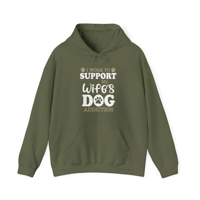 Support  My Wife Dog Hooded Sweatshirt