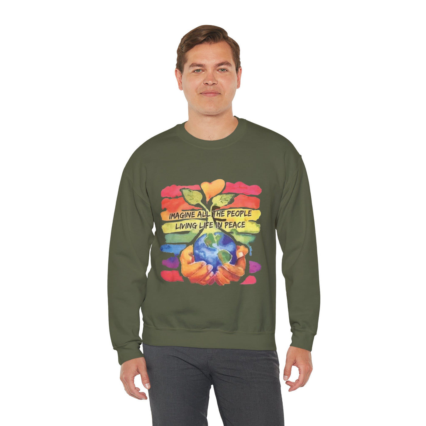 People living life in peace Crewneck Sweatshirt