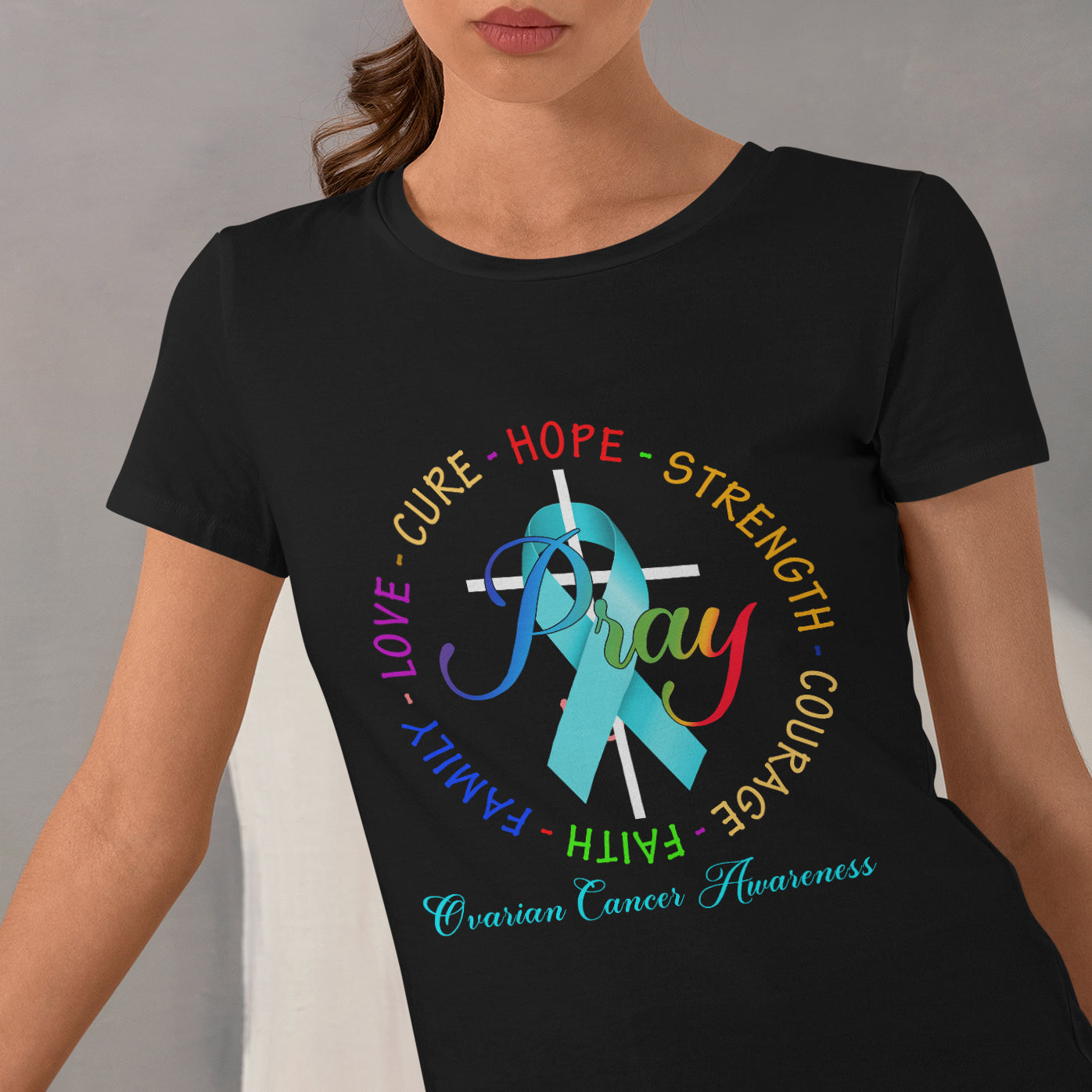 Ovarian Cancer Awareness Short Sleeve Tee