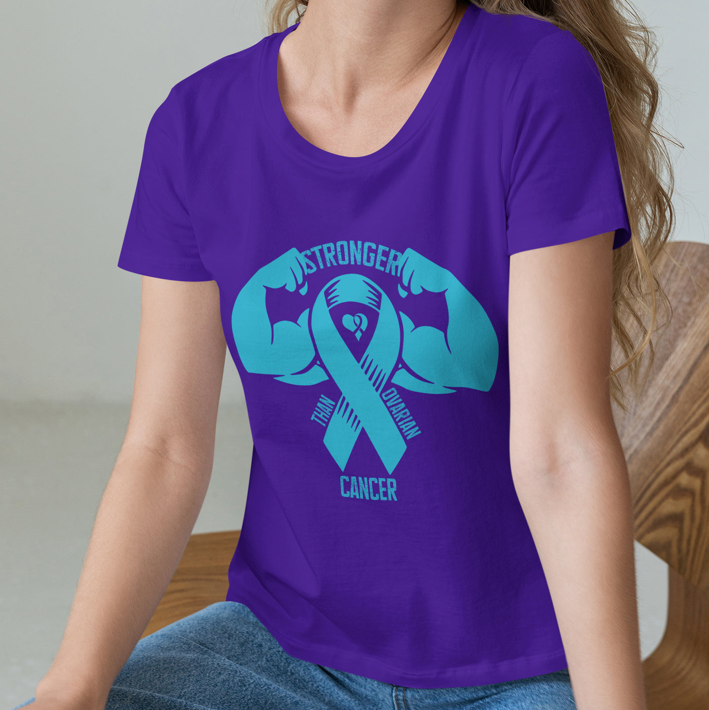 Stronger Than Ovarian Cancer Short Sleeve Tee