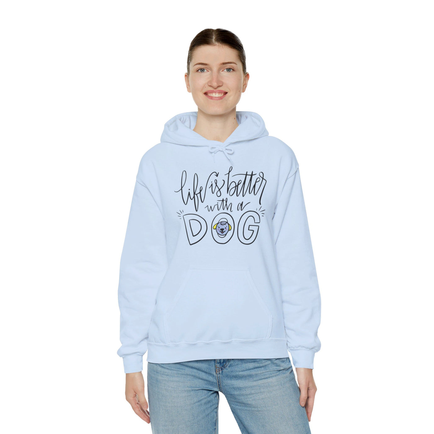 Life is better with a dog Hooded Sweatshirt