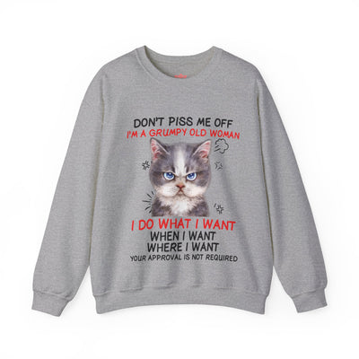 Angry Cat Crewneck Sweatshirt