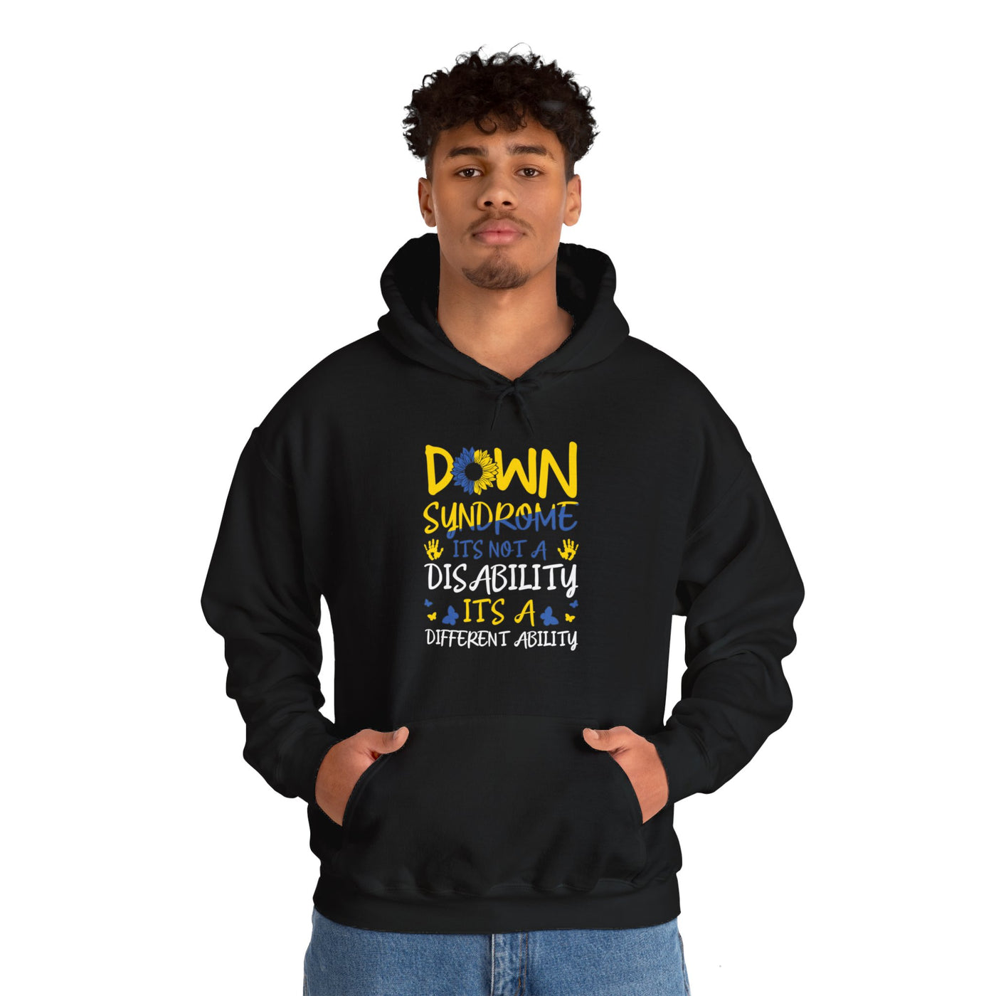 DOWN SUNDROME Hooded Sweatshirt