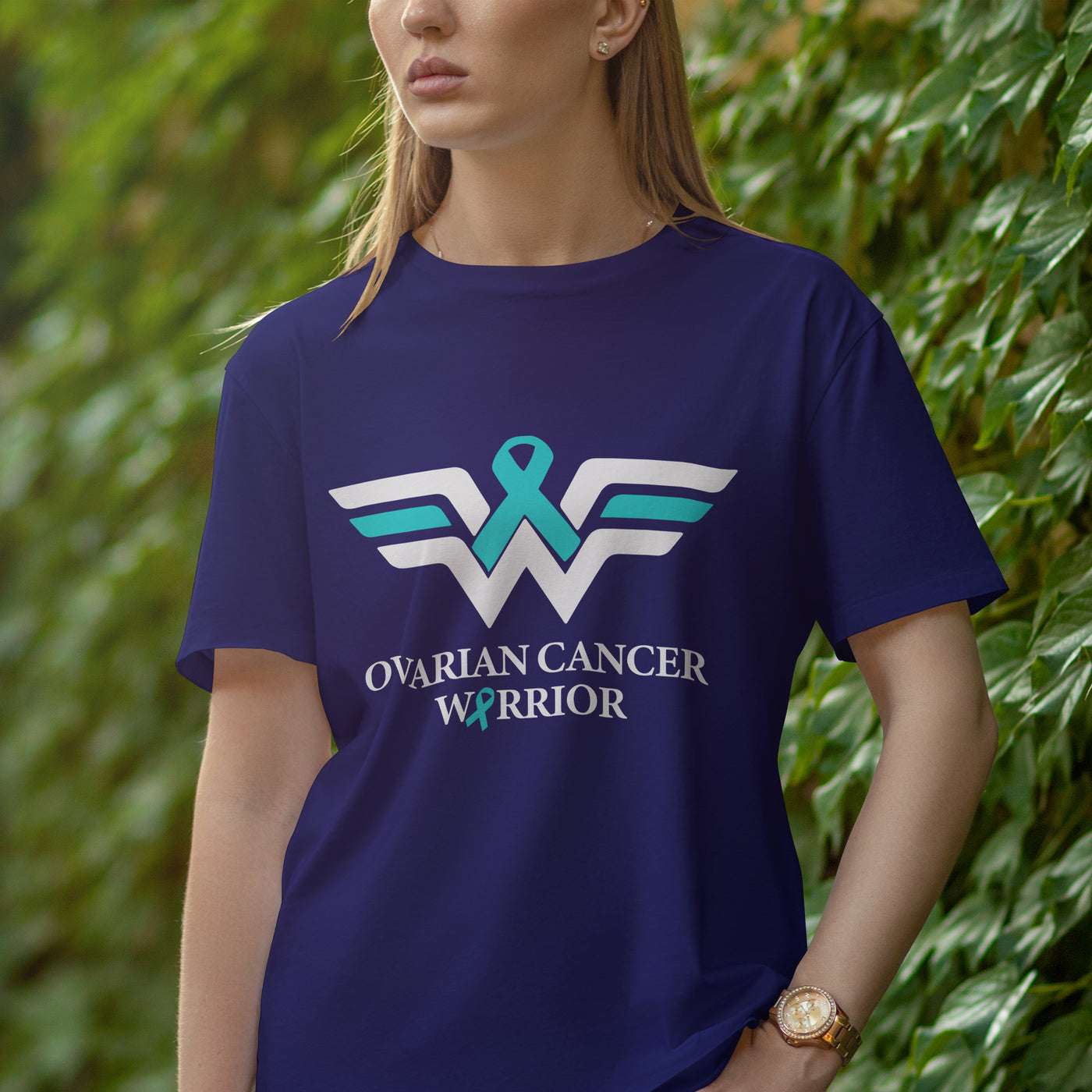 Ovarian Cancer Warrior Short Sleeve Tee