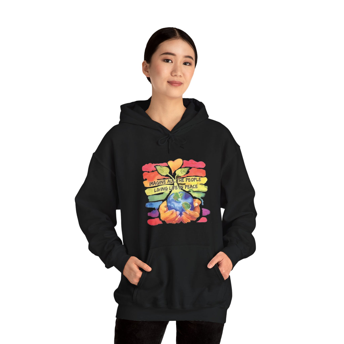 People living life in peace Hooded Sweatshirt