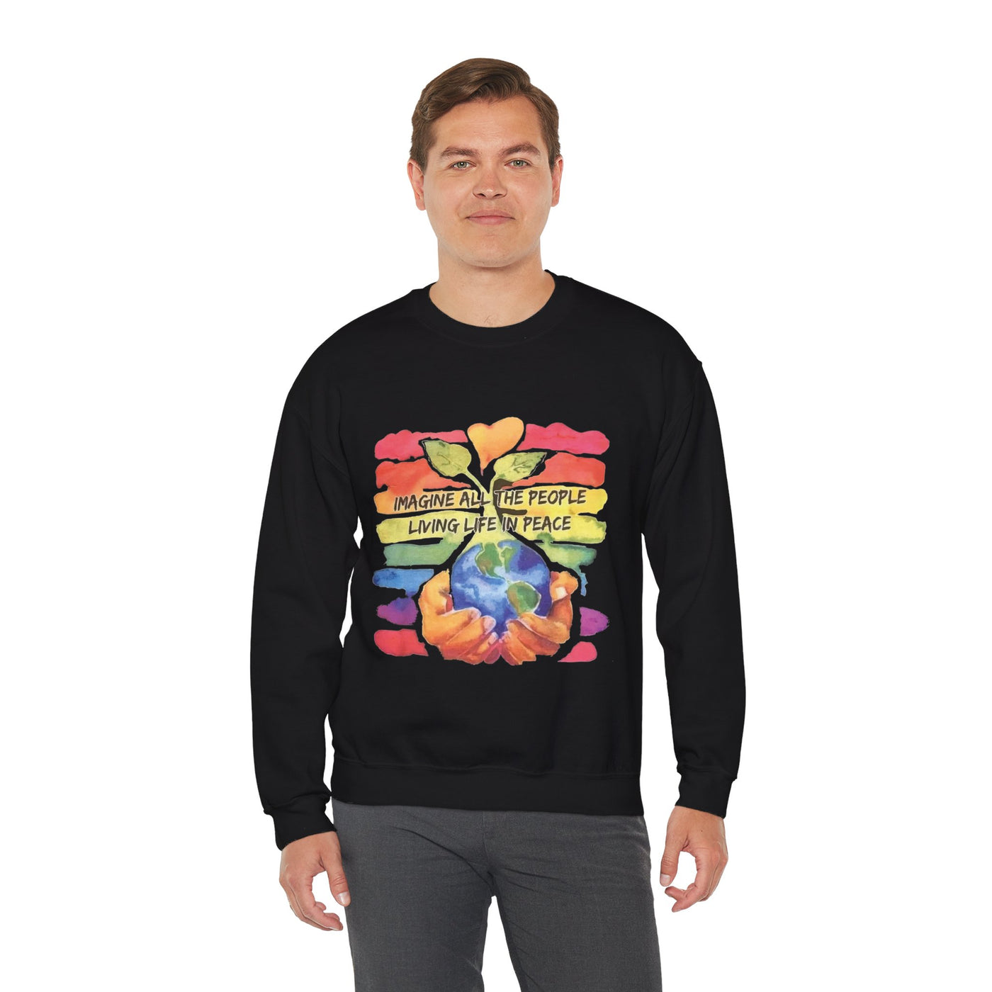 People living life in peace Crewneck Sweatshirt