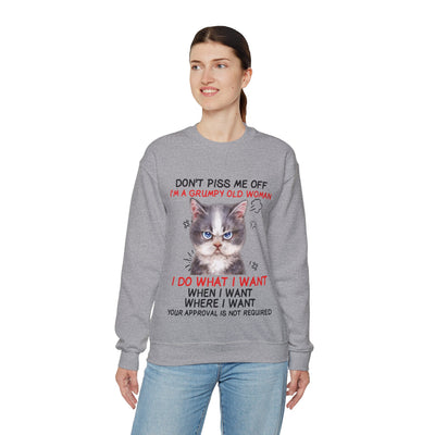 Angry Cat Crewneck Sweatshirt