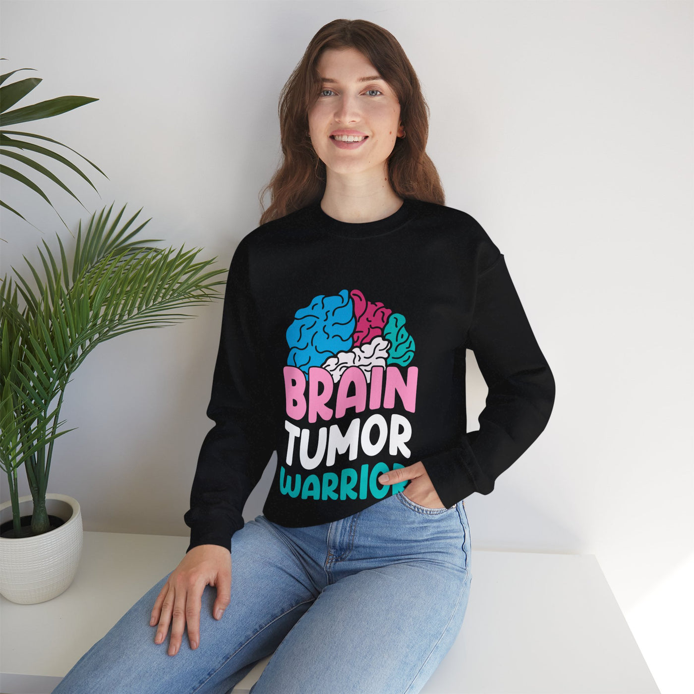 Brain Tumor Warrior Crewneck Sweatshirt