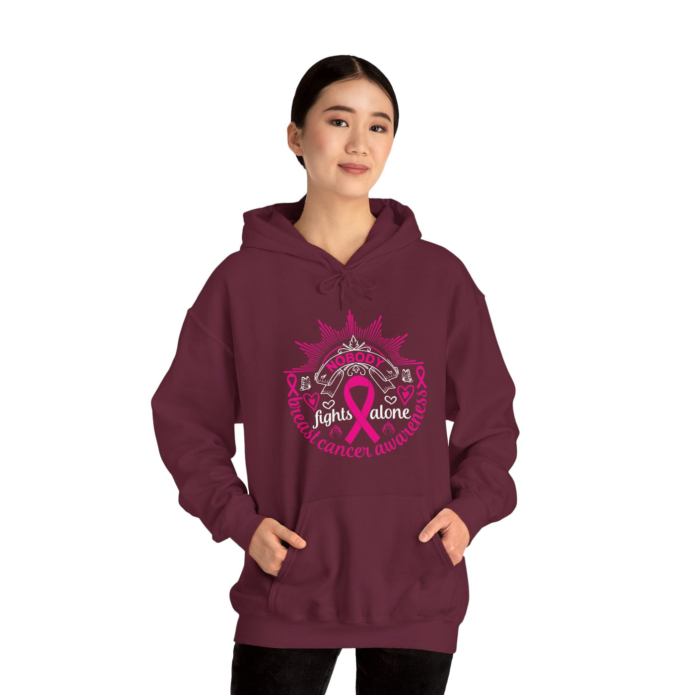 NOBODY FIGHTS ALONE Hooded Sweatshirt