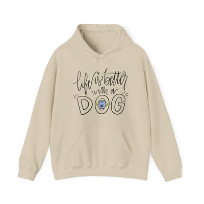 Life is better with a dog Hooded Sweatshirt