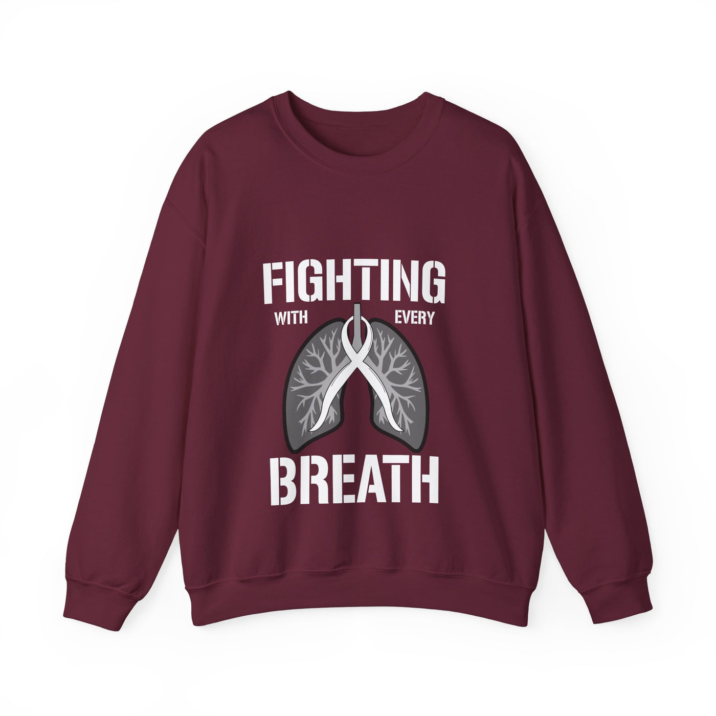 Fighting  With Every Breath Crewneck Sweatshirt