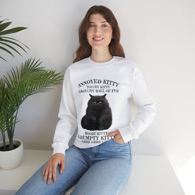 Annoyed Kitty Crewneck Sweatshirt