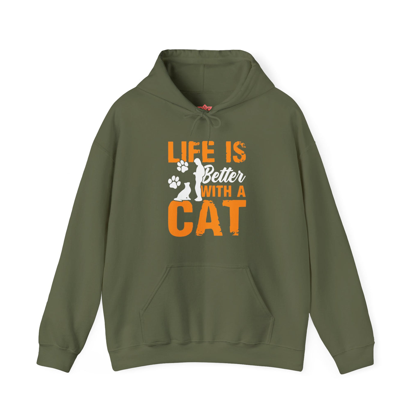 Life is better with cat Hooded Sweatshirt