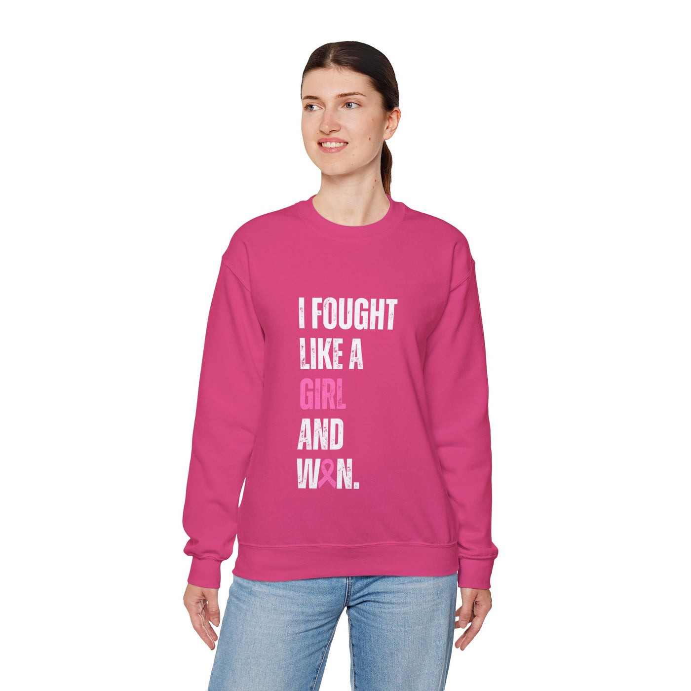 I Fought Like a Girl Crewneck Sweatshirt