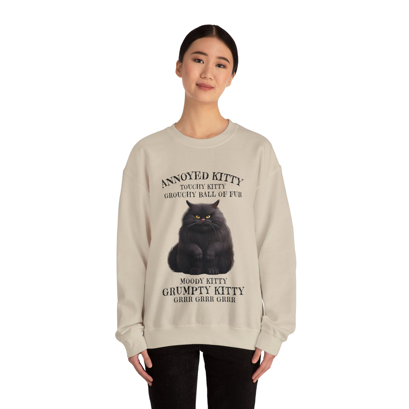 Annoyed Kitty Crewneck Sweatshirt