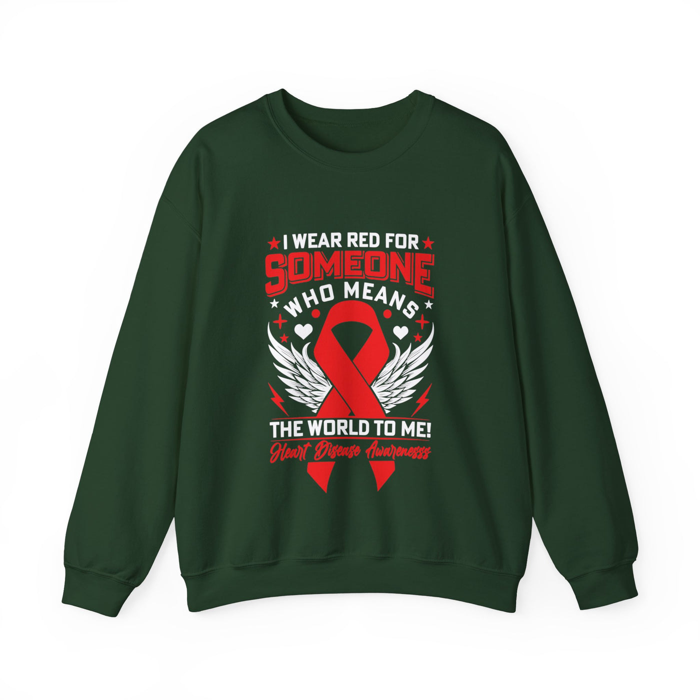 I wear red for someone Crewneck Sweatshirt