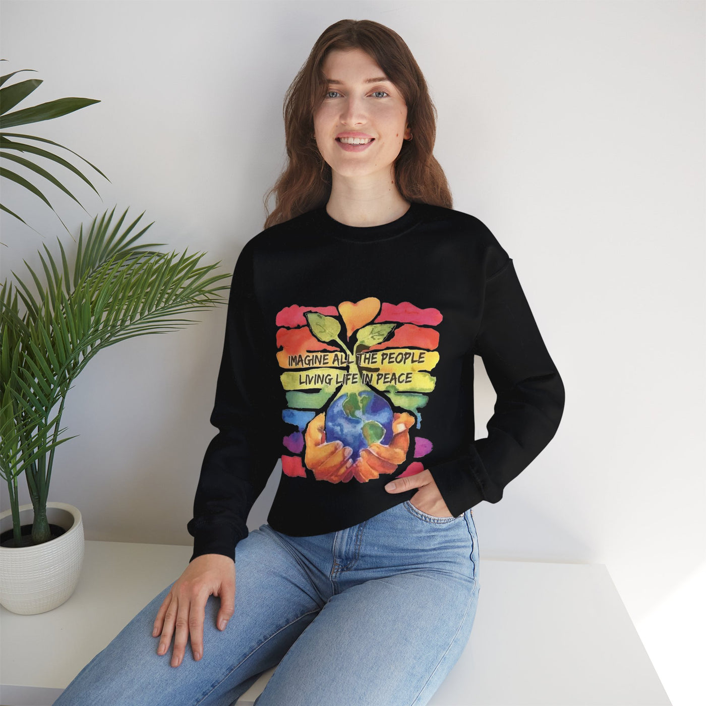 People living life in peace Crewneck Sweatshirt