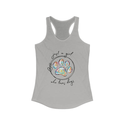 Just A Girl How Loves Dogs Racerback Tank