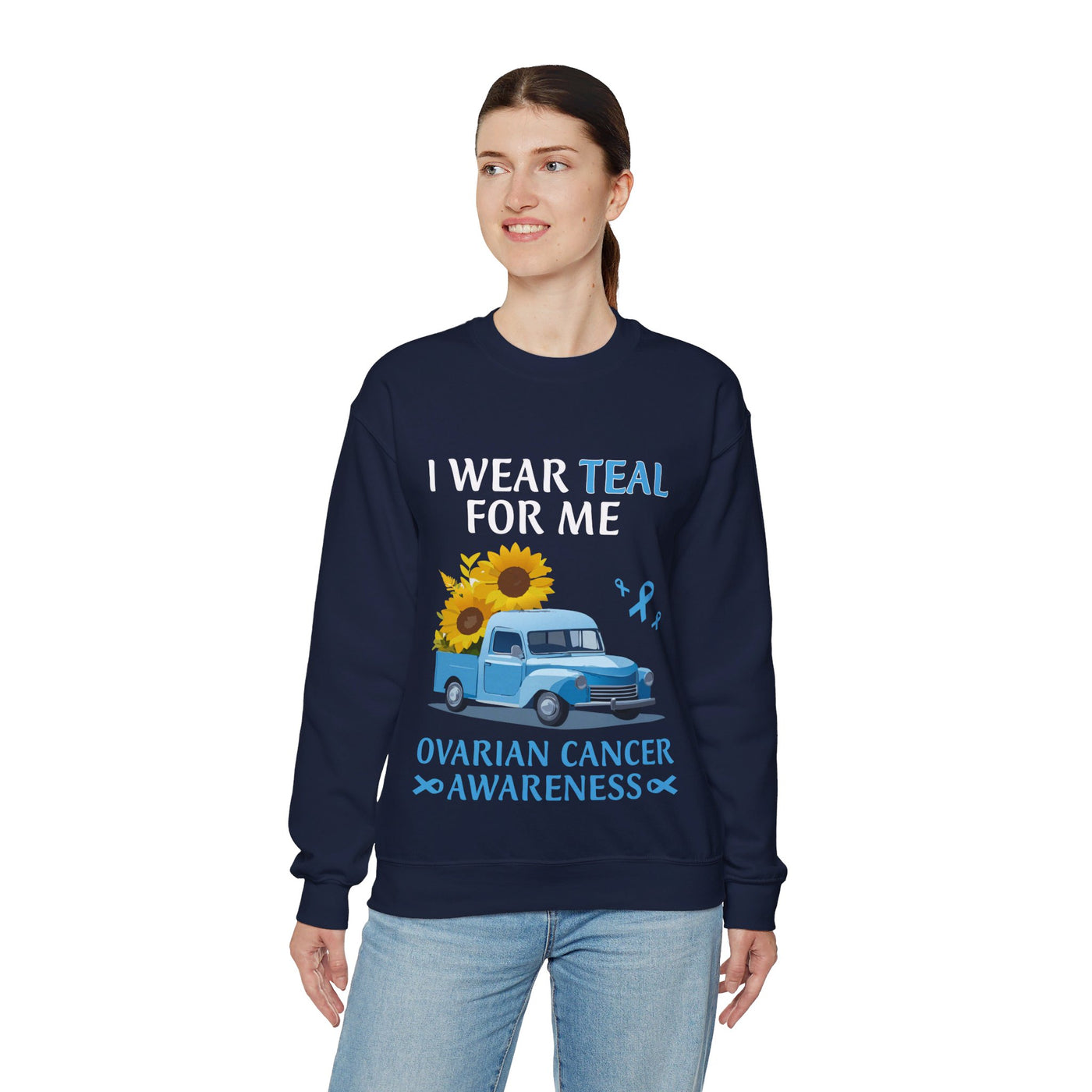 I Wear Teal For Me Crewneck Sweatshirt