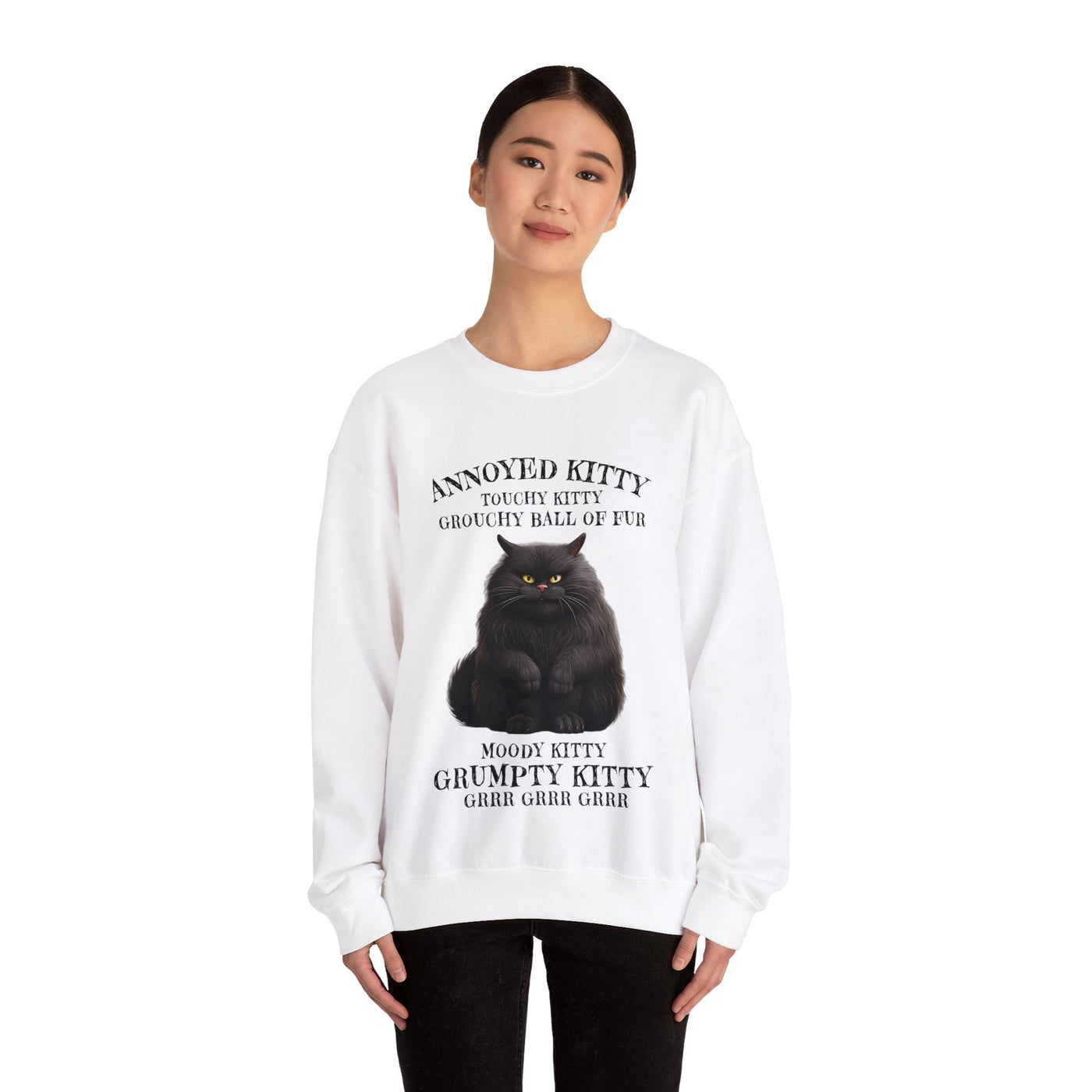 Annoyed Kitty Crewneck Sweatshirt