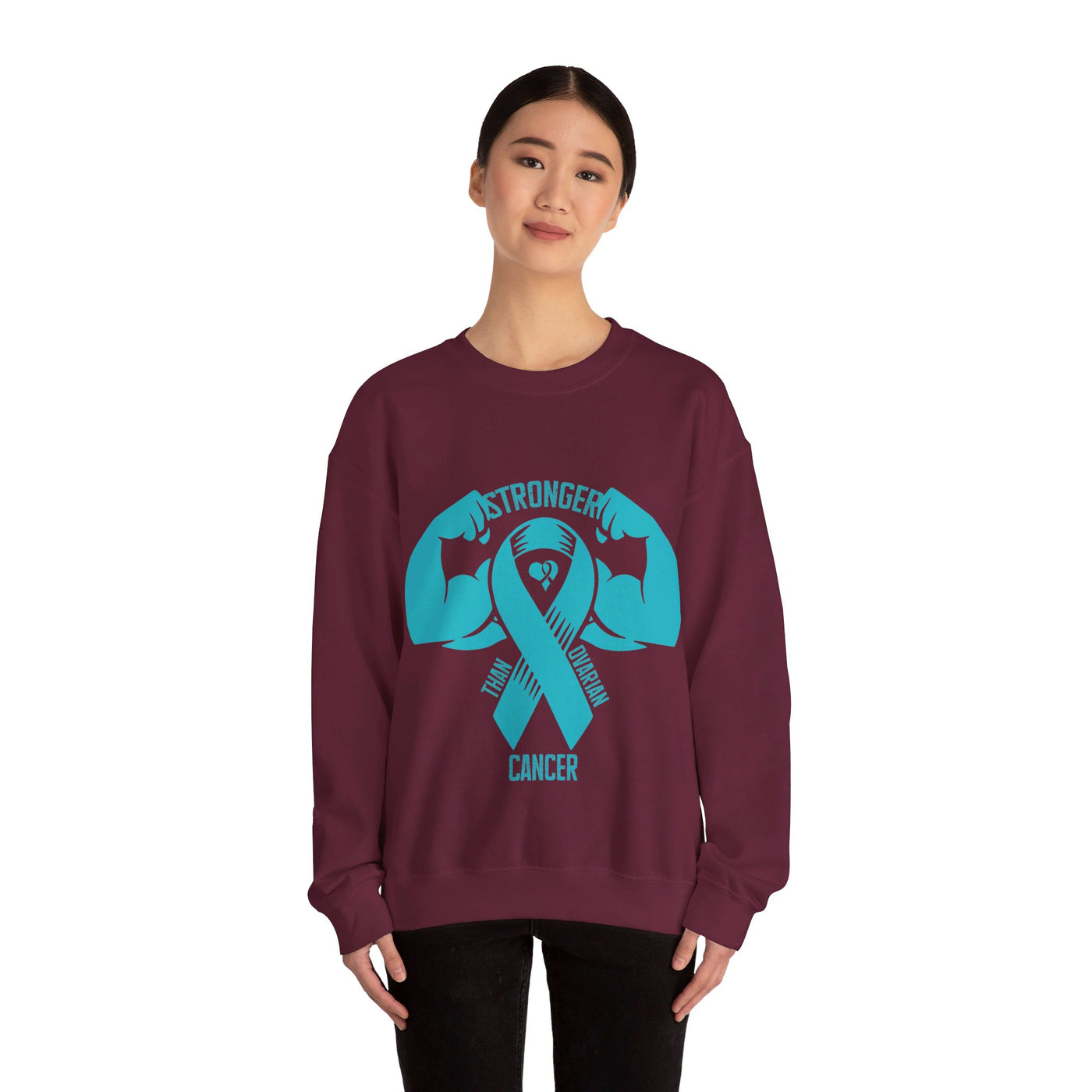 Stronger Than Ovarian Cancer Crewneck Sweatshirt