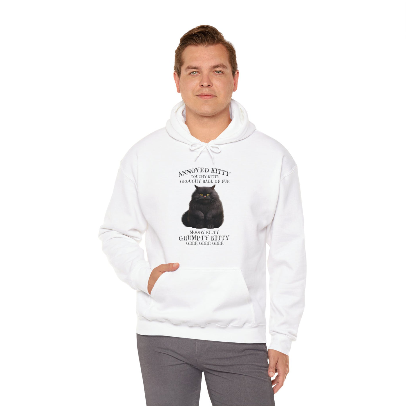 Annoyed Kitty Hooded Sweatshirt