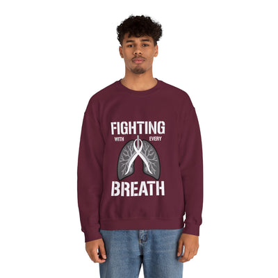 Fighting  With Every Breath Crewneck Sweatshirt