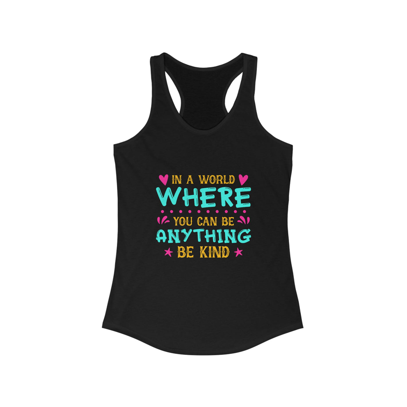 IN A WORLD Racerback Tank