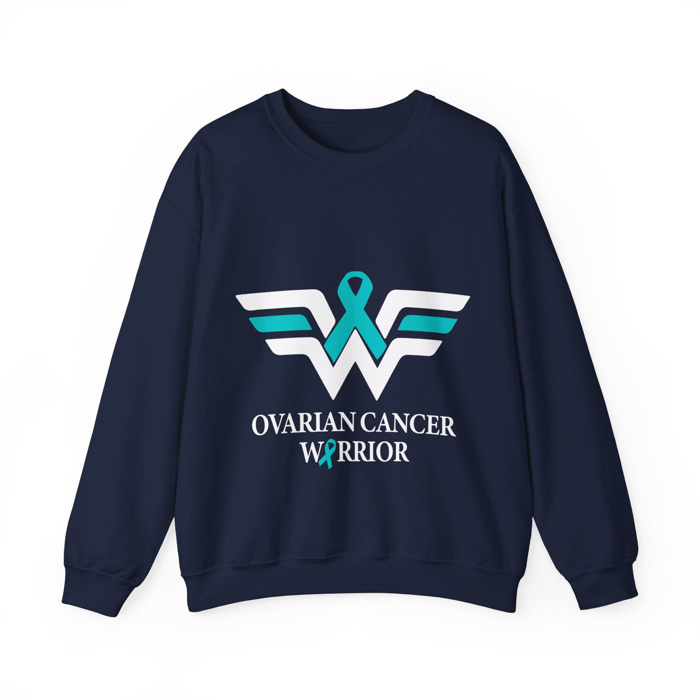 Ovarian Cancer Warrior Crewneck Sweatshirt