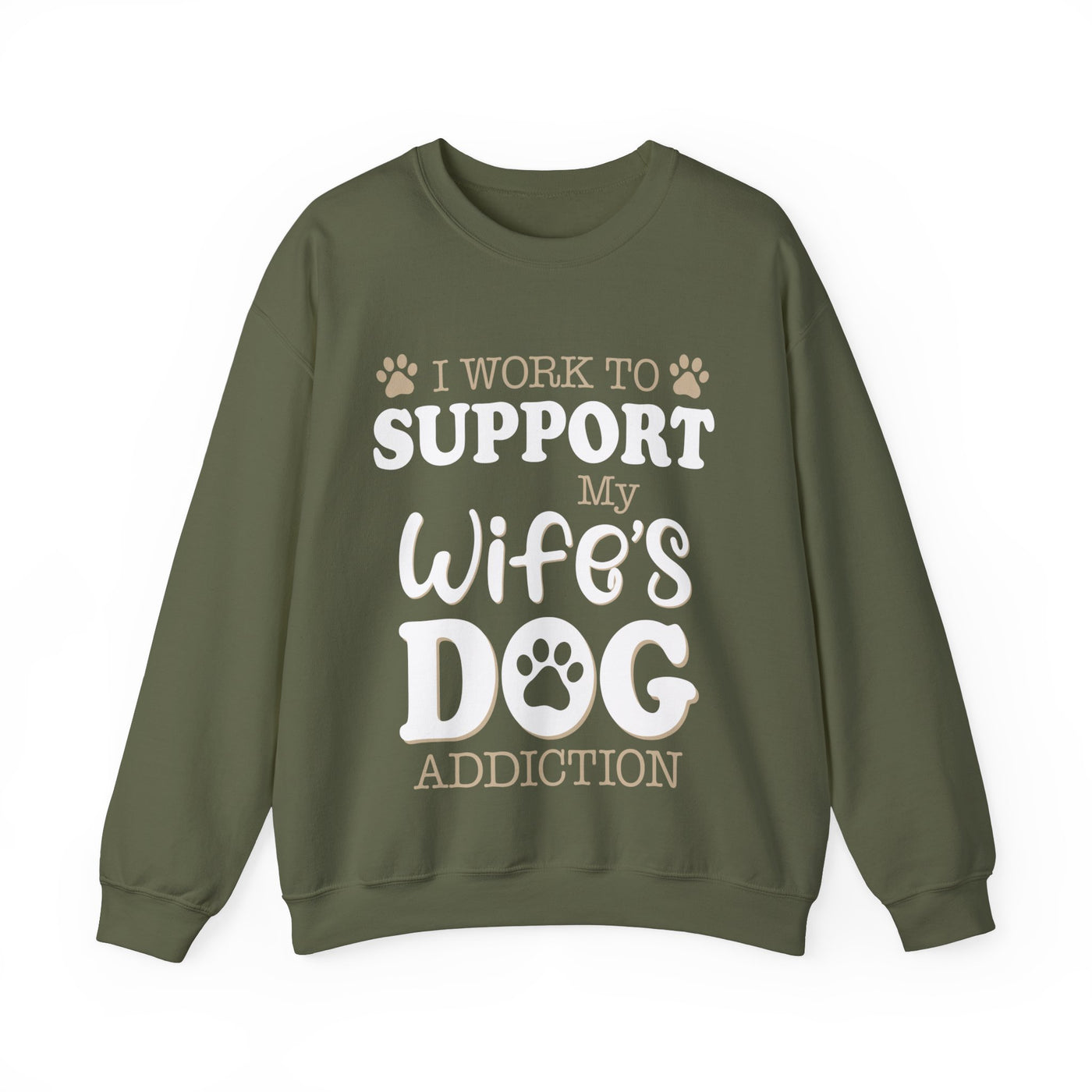 Support  My Wife Dog Crewneck Sweatshirt