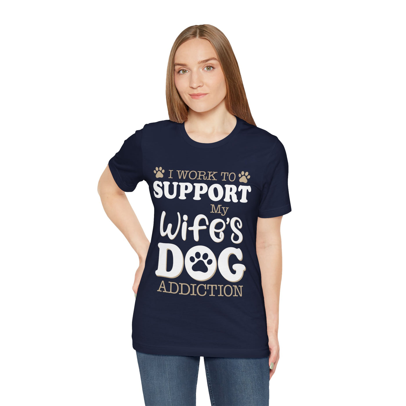 Support  My Wife Dog Short Sleeve Tee