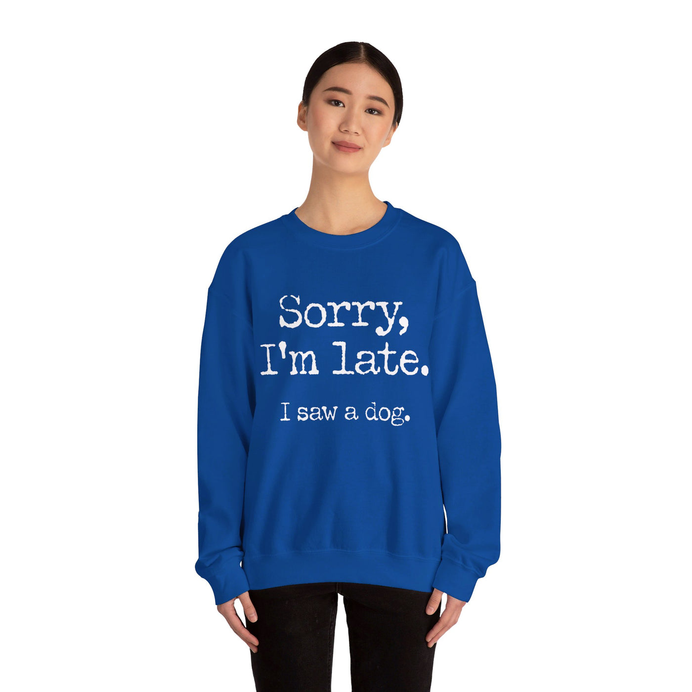 I saw a dog Crewneck Sweatshirt