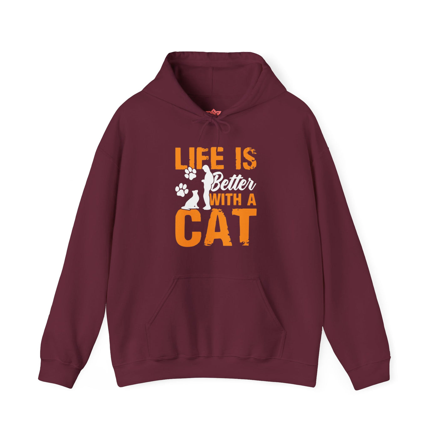 Life is better with cat Hooded Sweatshirt